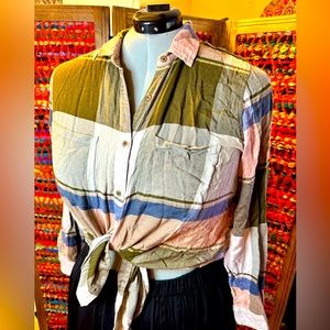 Lucky Brand Plaid Flannel Button Down